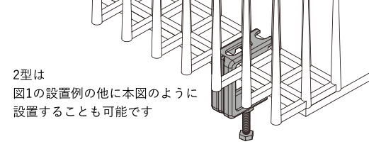 左右2カ所に金具をはめ込みます